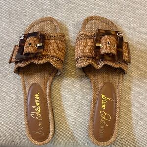 Sam Edelman Tan Woven Buckle Sandals